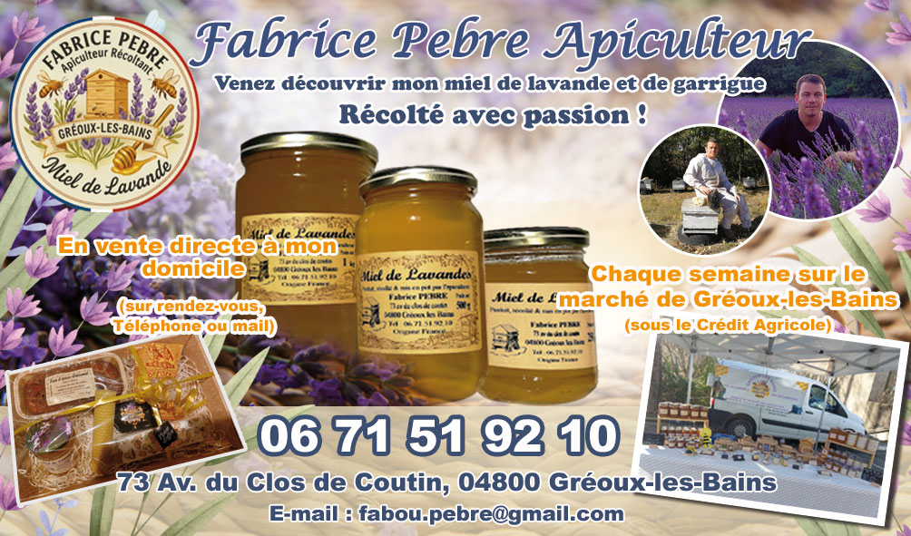 Fabrice Pebre – Apiculteur à Gréoux-les-Bains