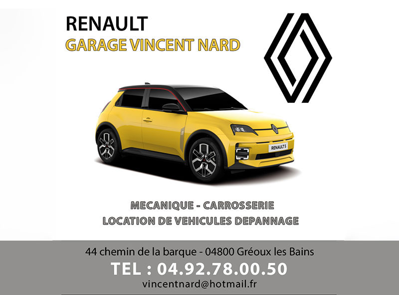 Garage Vincent Nard, agent Renault à Greoux les Bains